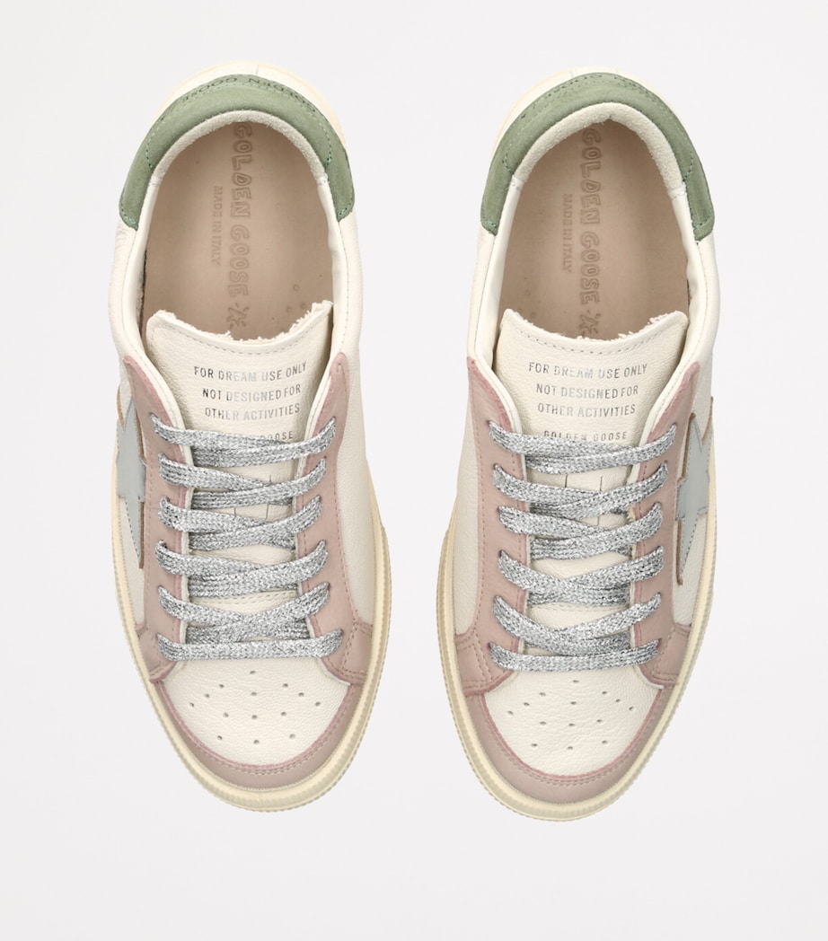 Golden Goose Leather May Sneakers Silver Com Image 4