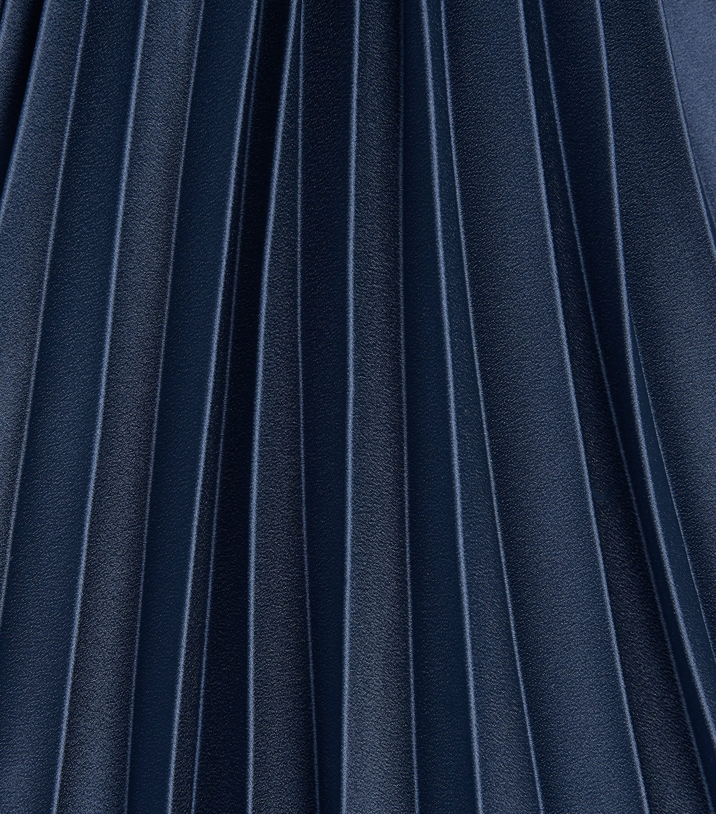 Joseph Womens Volta Knit Weave Plissé Midi Dress Indigo Image 5
