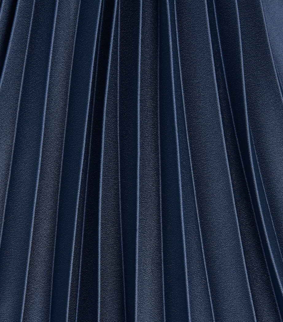 Joseph Womens Volta Knit Weave Plissé Midi Dress Indigo Image 5