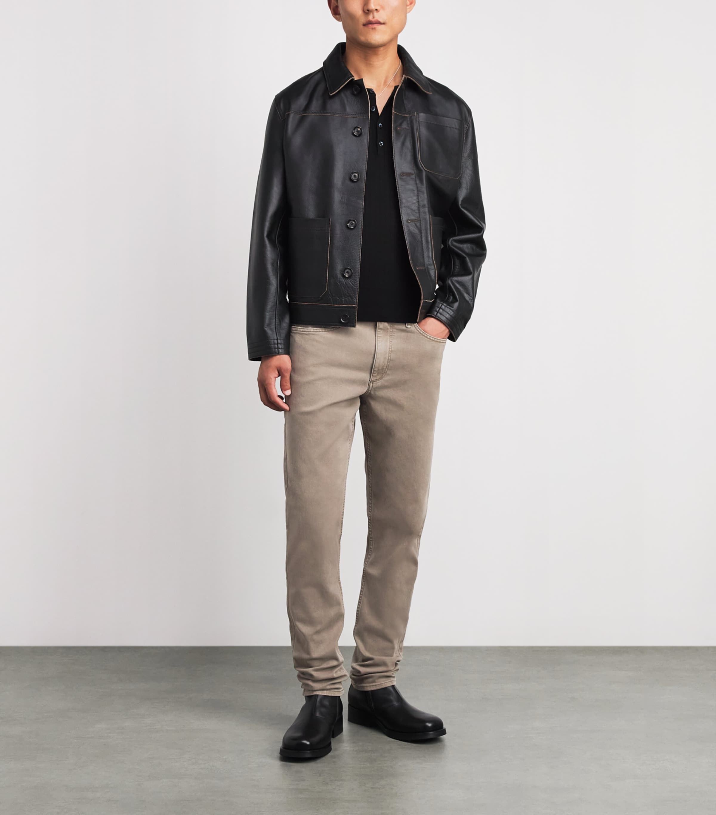 Rag & Bone Mens Fit 2 Slim Jeans Dark Taupe Image 2