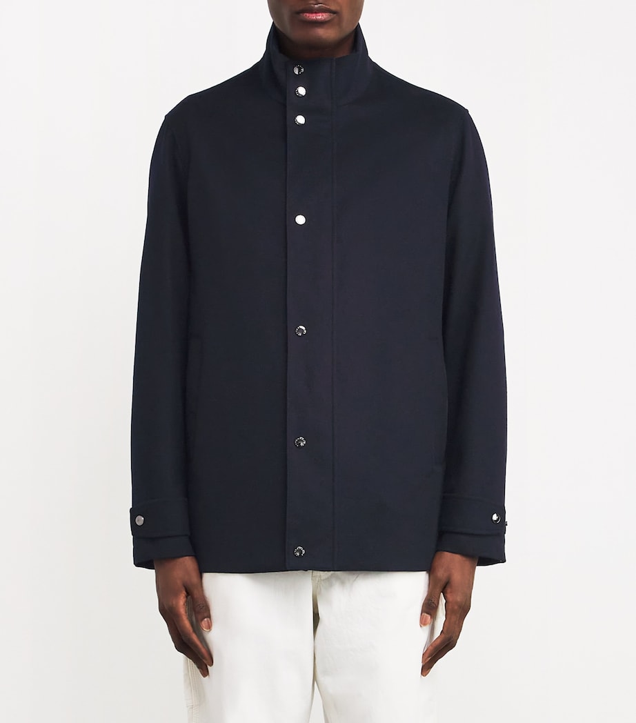 Cashmere Green Storm System Car Coat 13BLUE Image 3