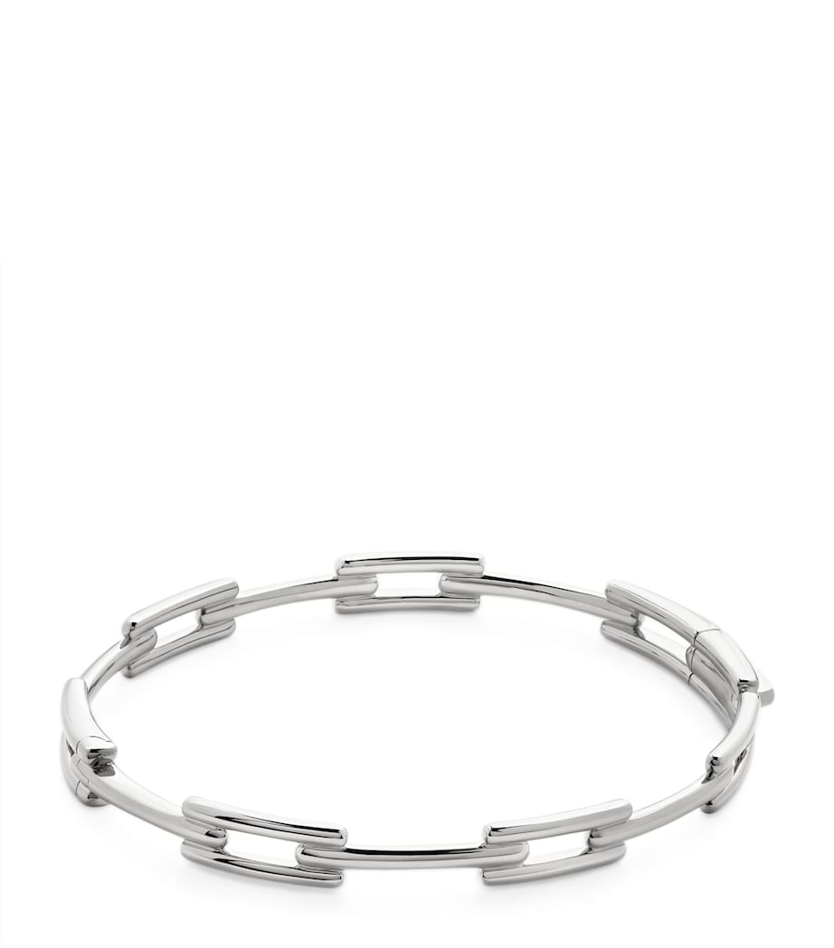 Sterling Silver Signature Link Slim Bangle STERLING SILVER Image 1