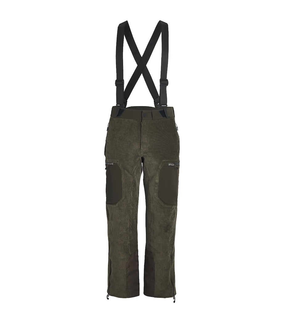 Sease Mens Corduroy Trace 2.0 Ski Trousers Bronze Olive Image 1