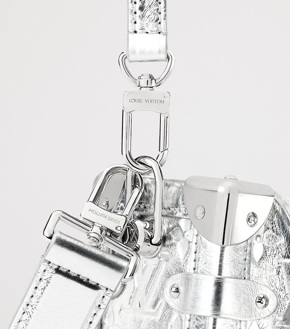 Leather Side Trunk MM Shoulder Bag SILVER Image 7