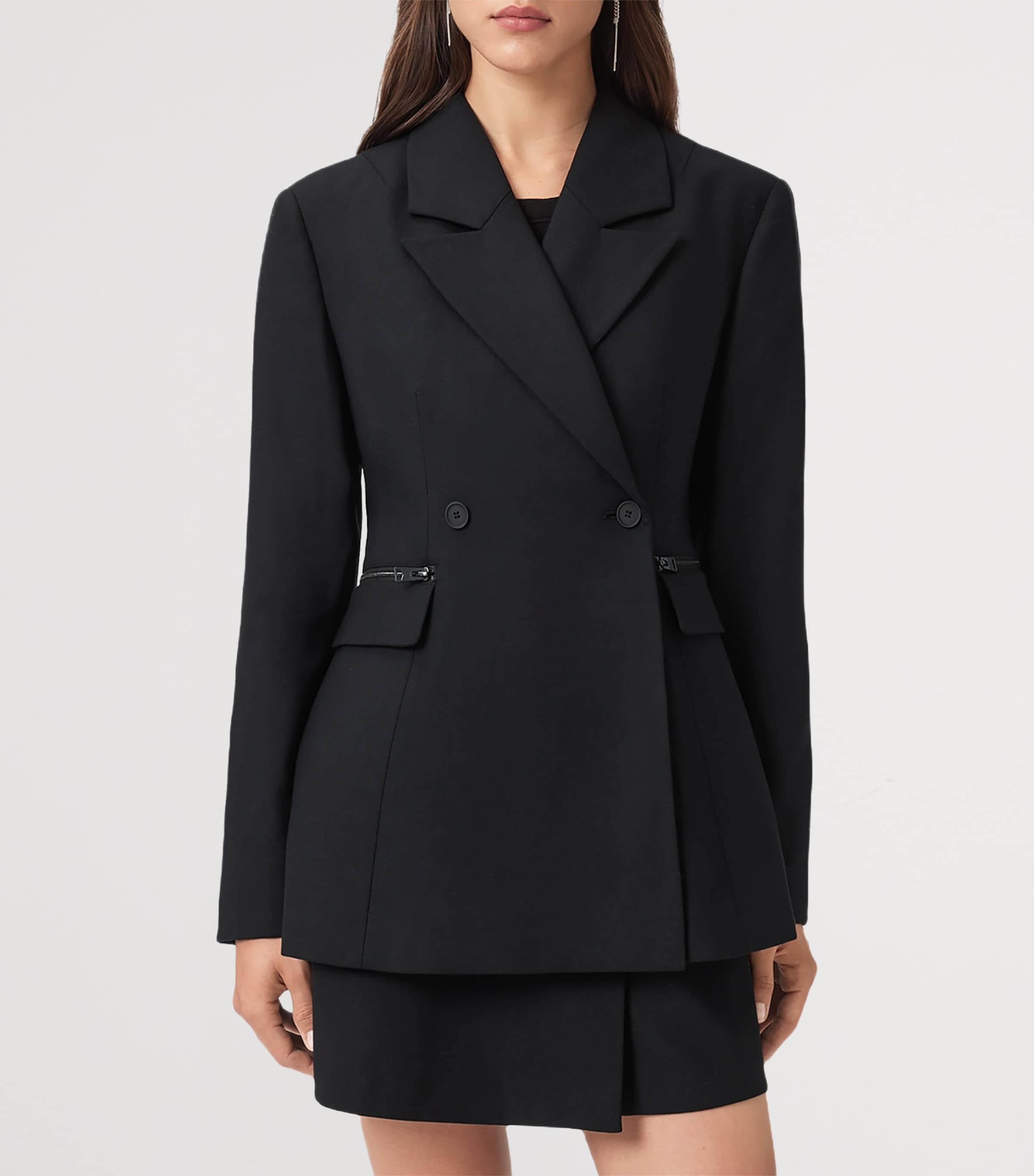 Double-Breasted Mimi Blazer BLACK Image 4