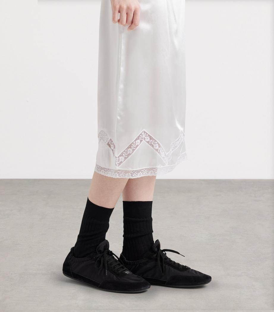 Satin Embroidered Skirt F0009 Image 3