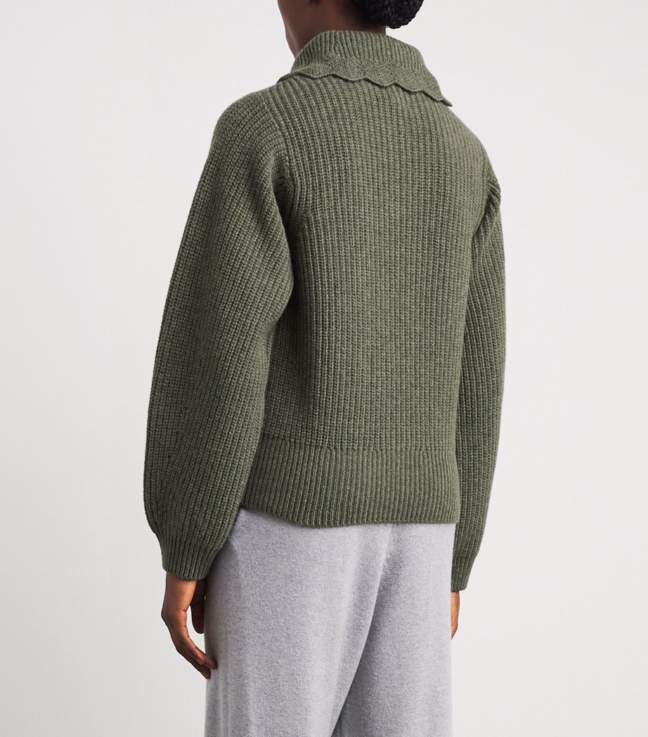 Molli Womens Virgin Wool Sweater Light Khaki Image 5
