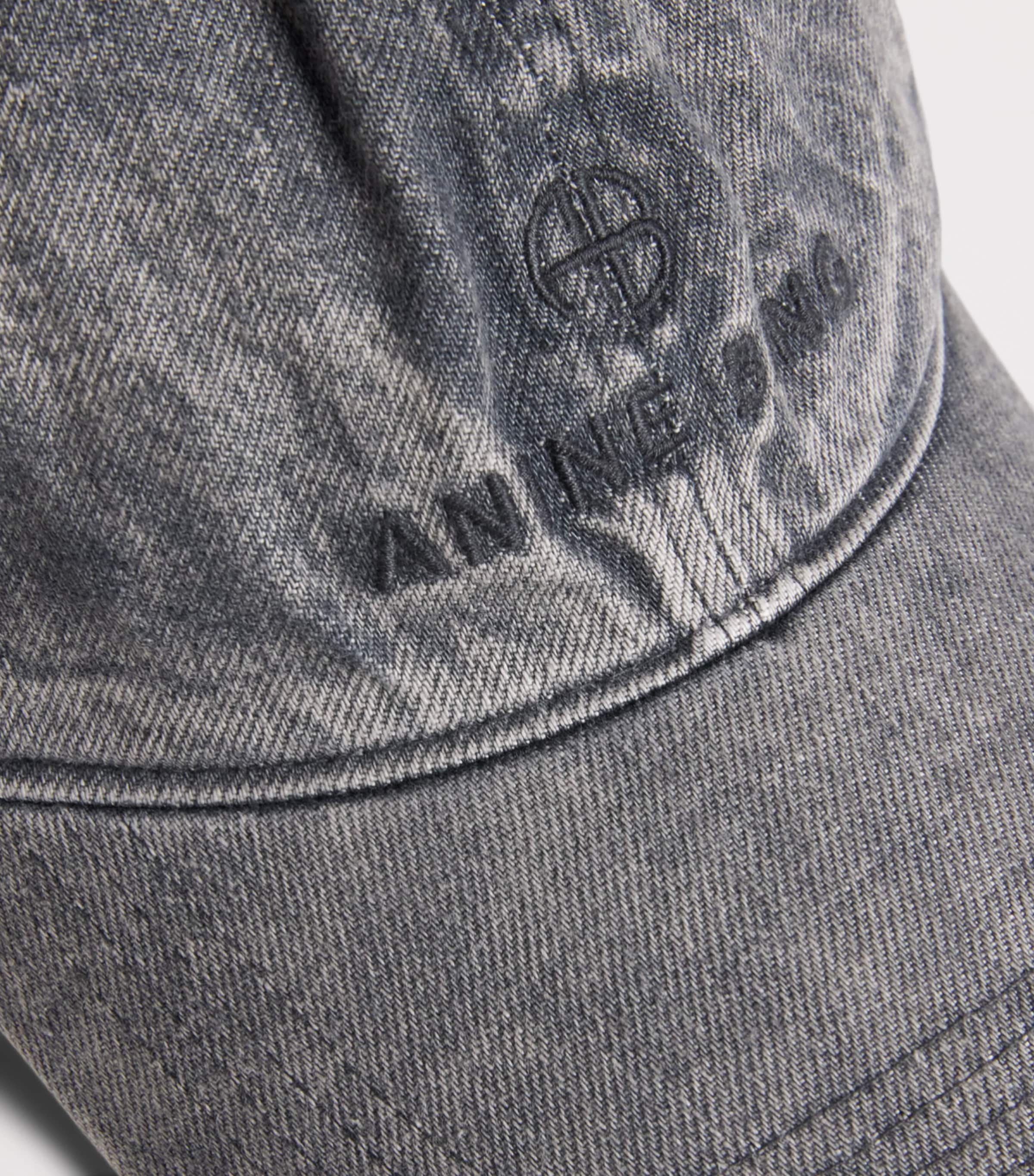 ANINE BING Grey Denim Jeremy Logo Baseball Cap | Harrods US