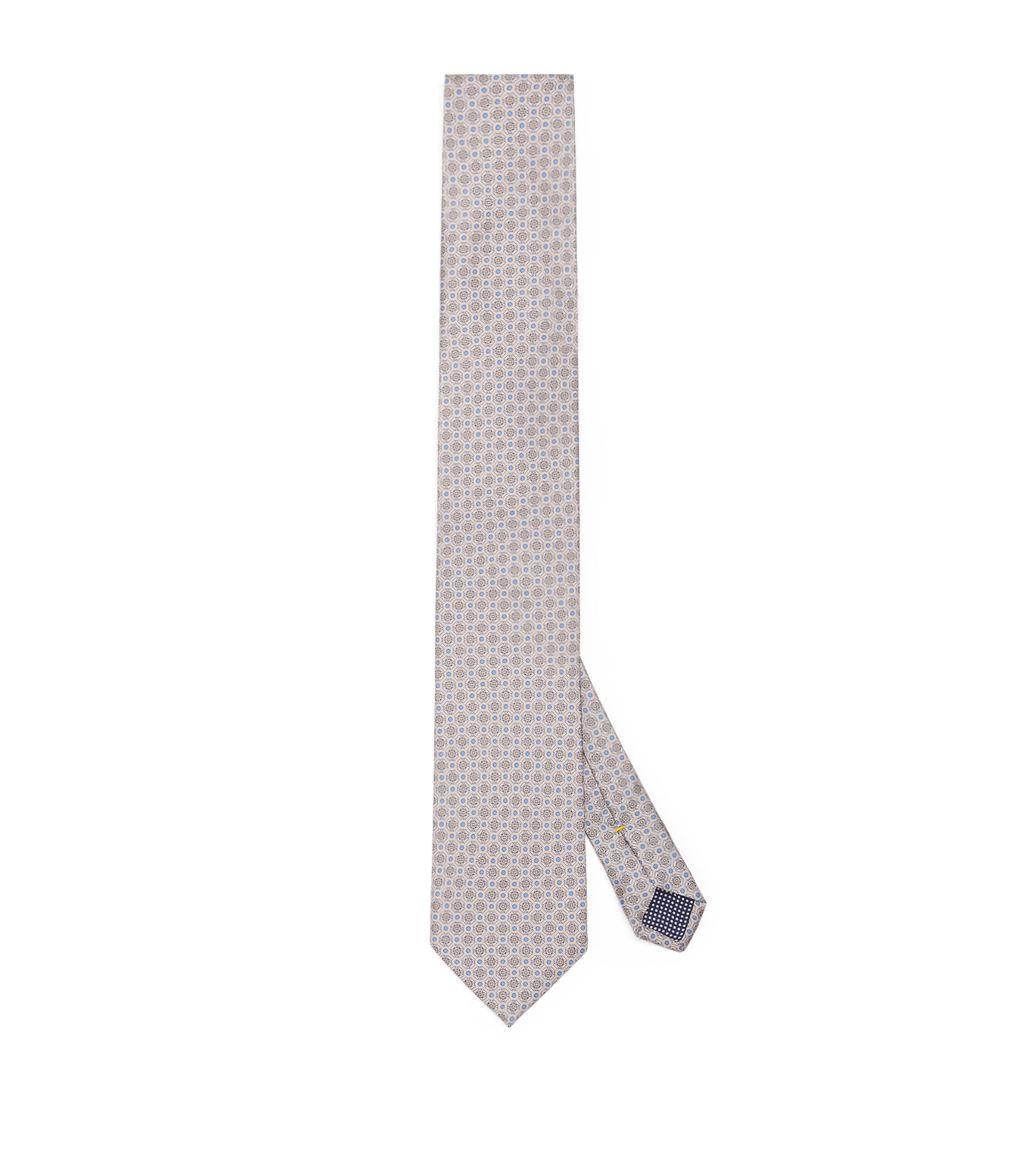 Eton Silk Medallion Tie In Neutral