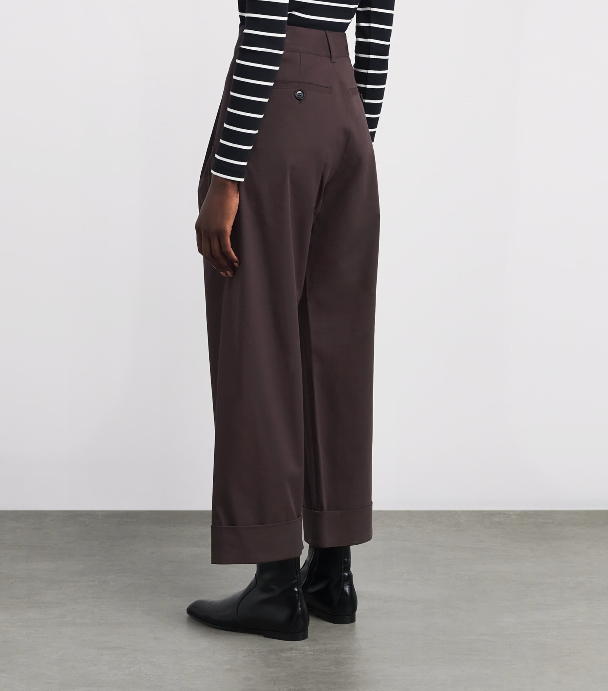 ME+EM Cotton-Blend Clever Tapered Chinos Chocolate Image 4