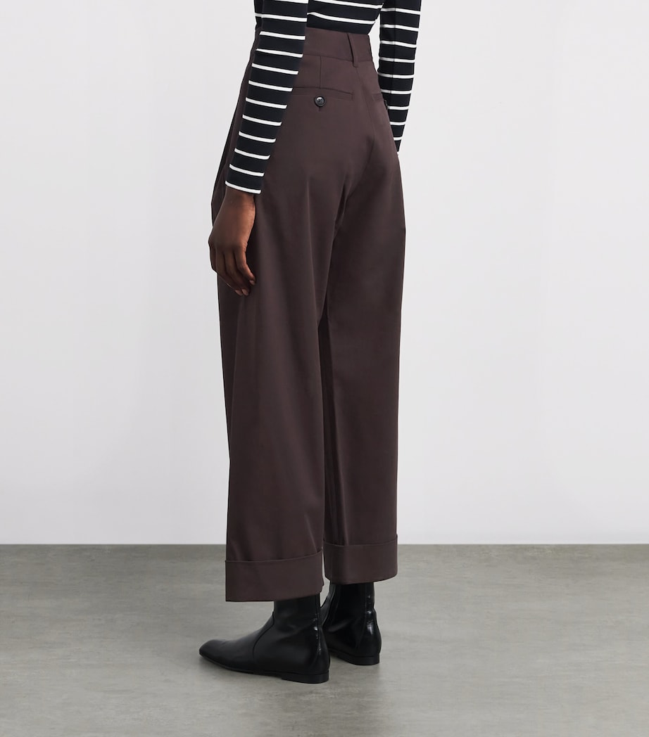 ME+EM Cotton-Blend Clever Tapered Chinos Chocolate Image 4
