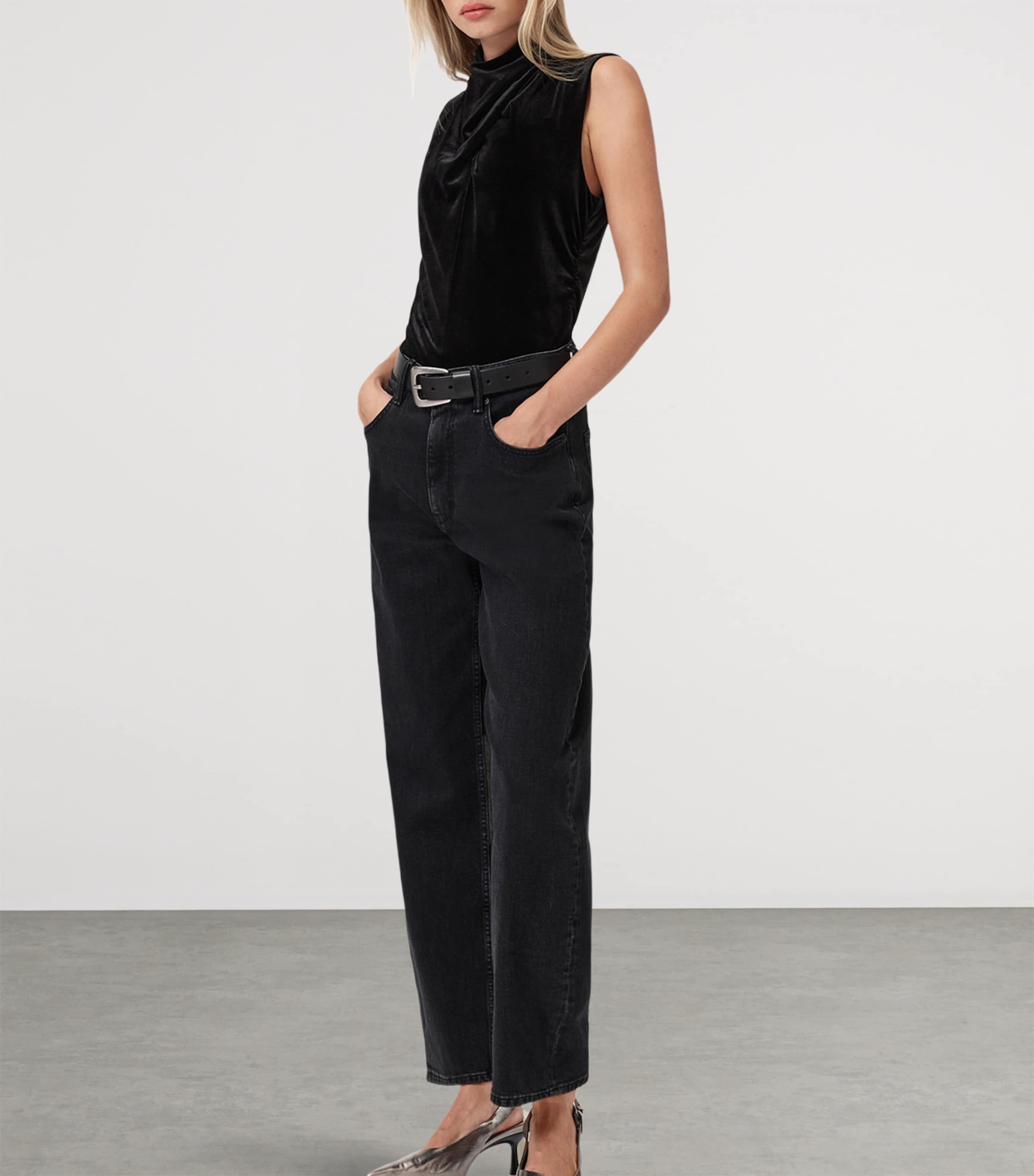 Velvet Tia Tank Top BLACK Image 4