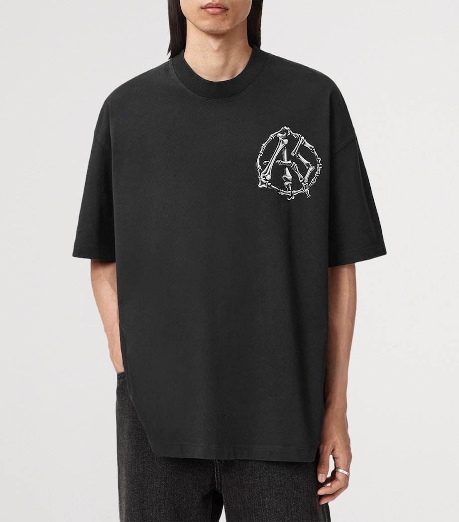 Oversized Organic Cotton Anatomica T-Shirt WASHED BLACK Image 3