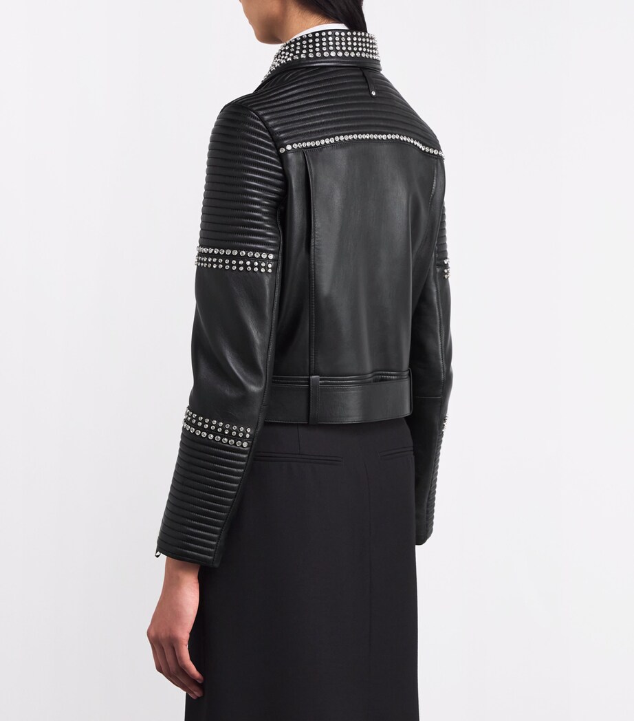 Studded Masina-ST Leather Jacket BLACK Image 4