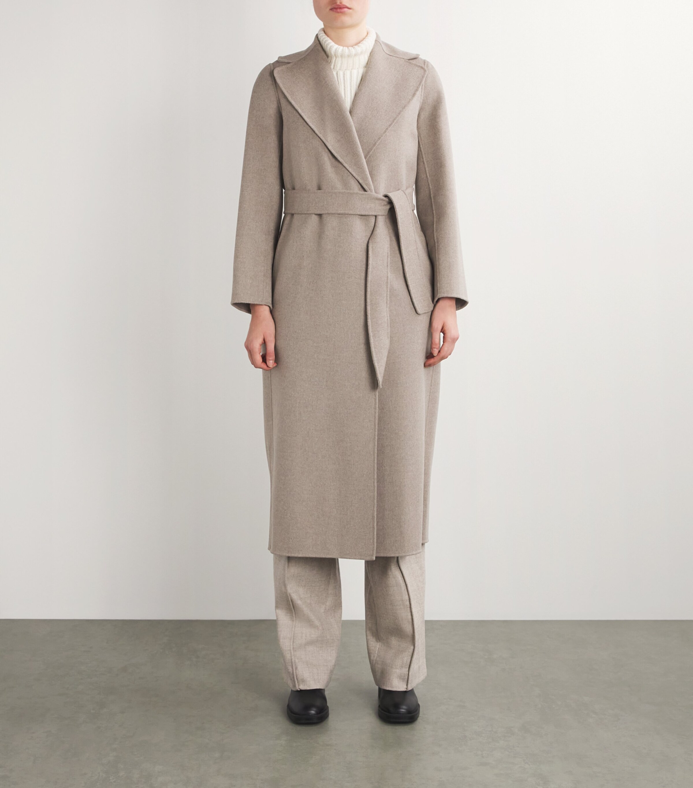 N*A様 Max Mara Beige Long Coat Max Mara Beige Virgin Wool Wrap Coat | Harrods US