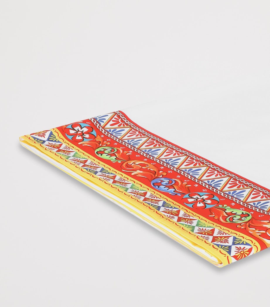 Cotton Carretto King Flat Sheet (260cm x 280cm) UC123-BIANCO/CARRETT Image 4