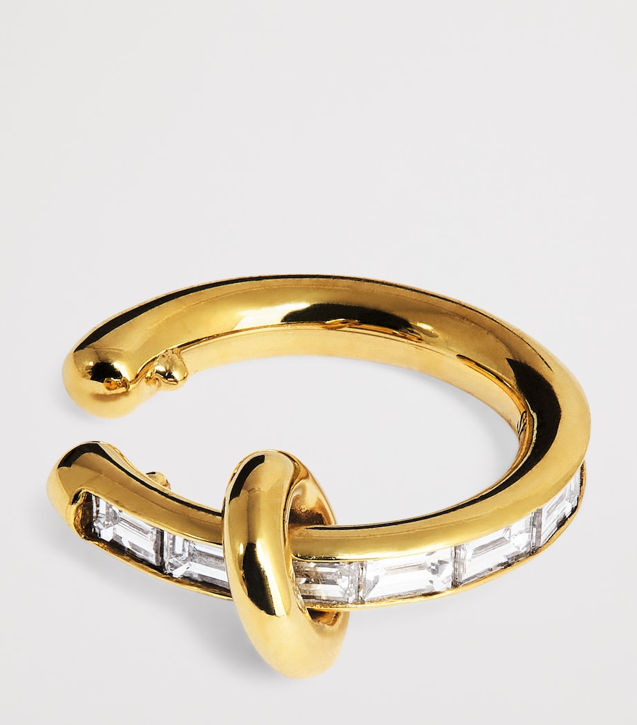 Yellow Gold and Diamond Portia Single Ear Cuff YELLOW GOLD Image 4