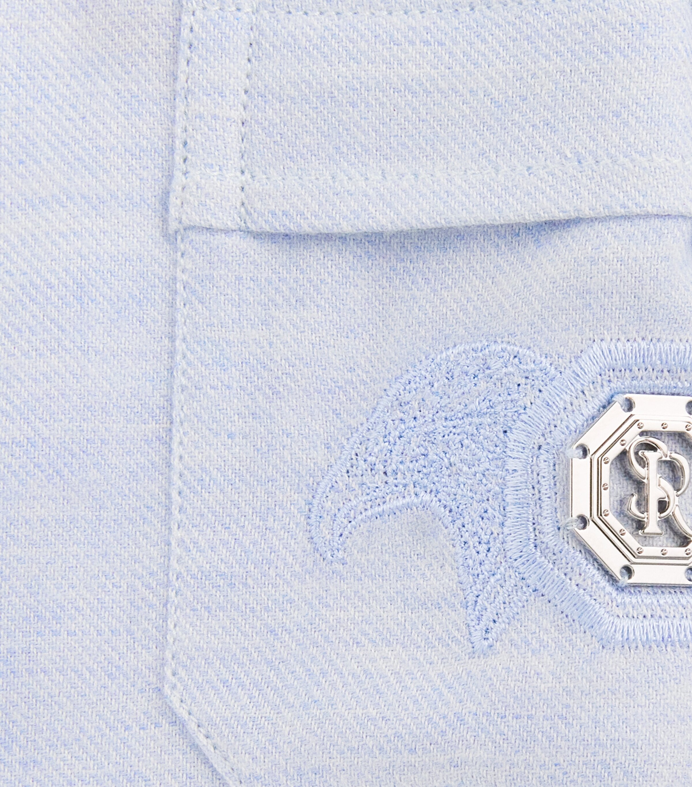 Stefano Ricci Kids Cotton Tailored Shirt (6-16 Years) Blue Image 3