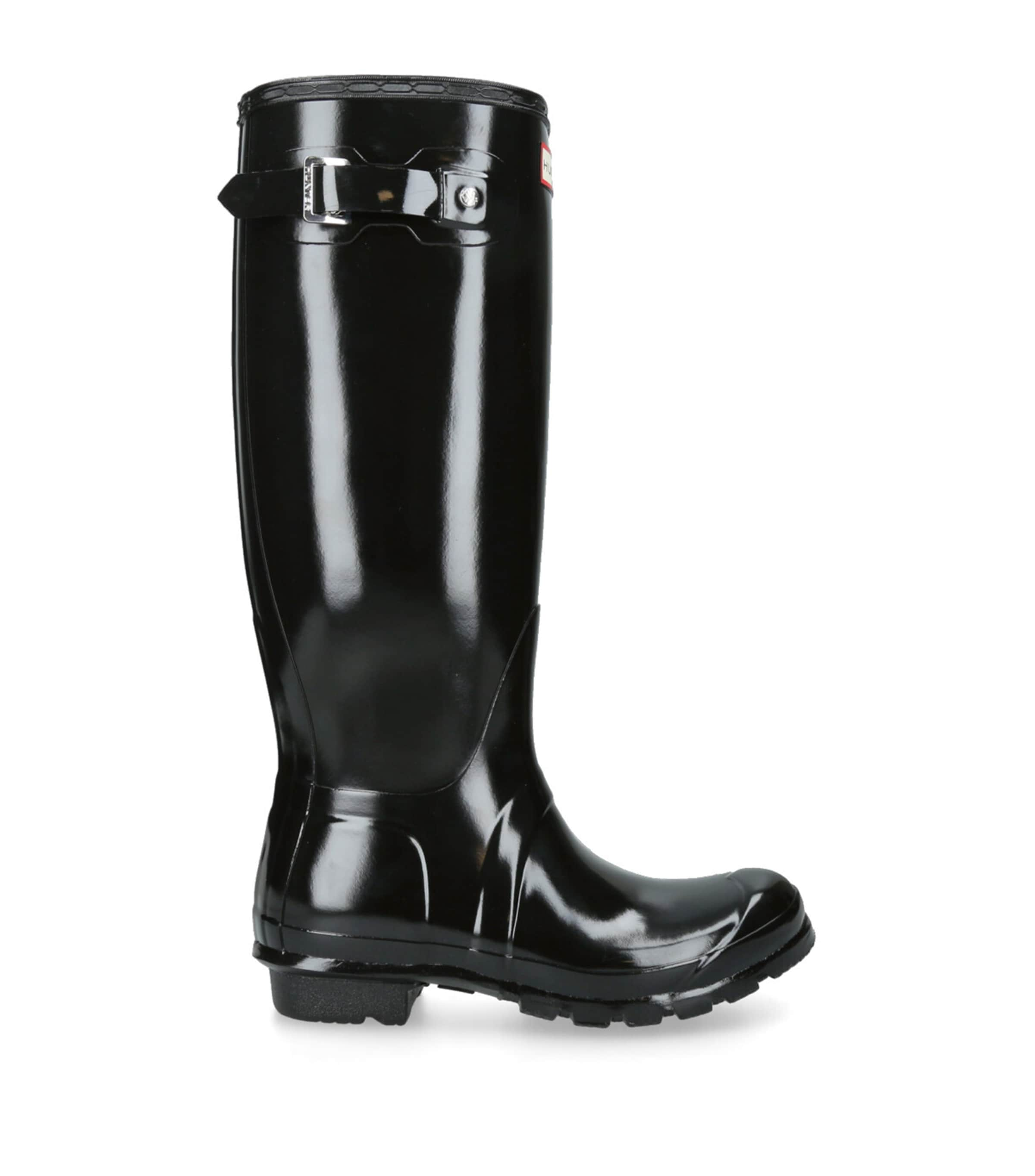 Shop Hunter Original Tall Gloss Wellington Boots In Black