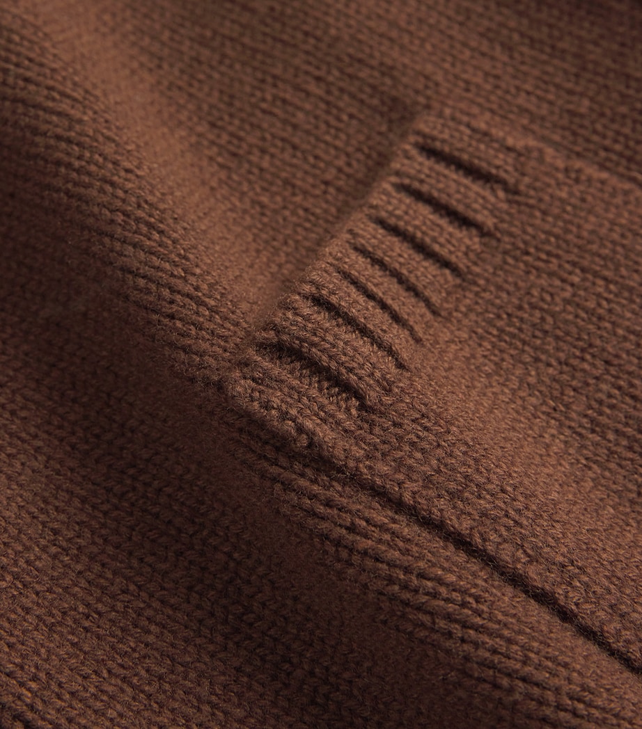 Wool-Cashmere Cropped Jacket CHESTNUT BROWN Image 5