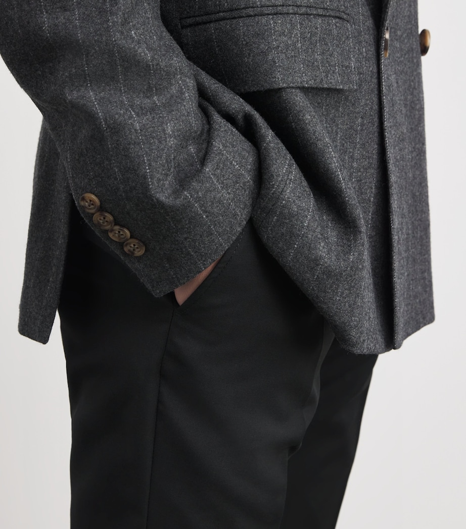 Wool Tailored Trousers 20 BLACK Image 6