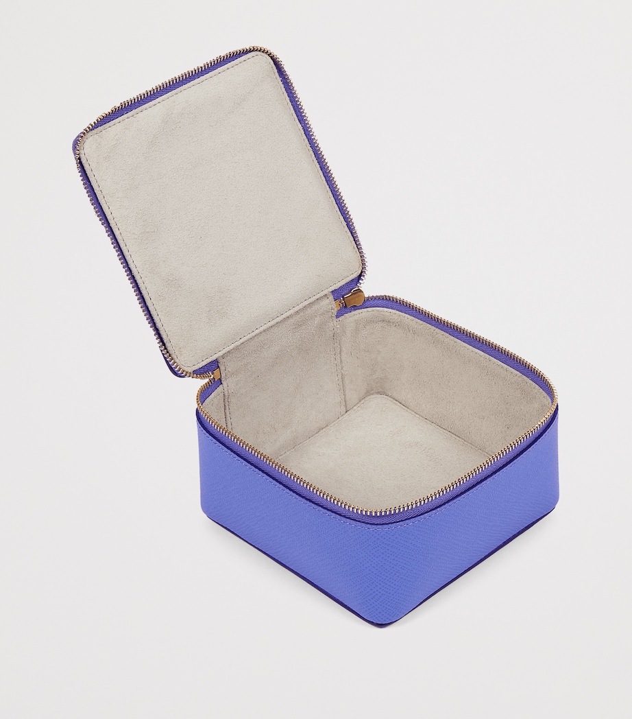 Smythson Large Calfskin Panama Trinket Case U Violet Image 3
