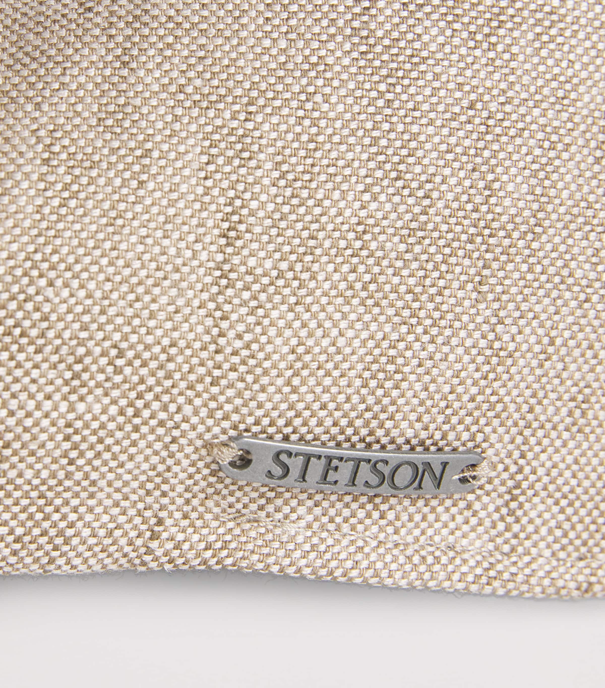 Linen Texas Flat Cap 7 - BEIGE Image 4