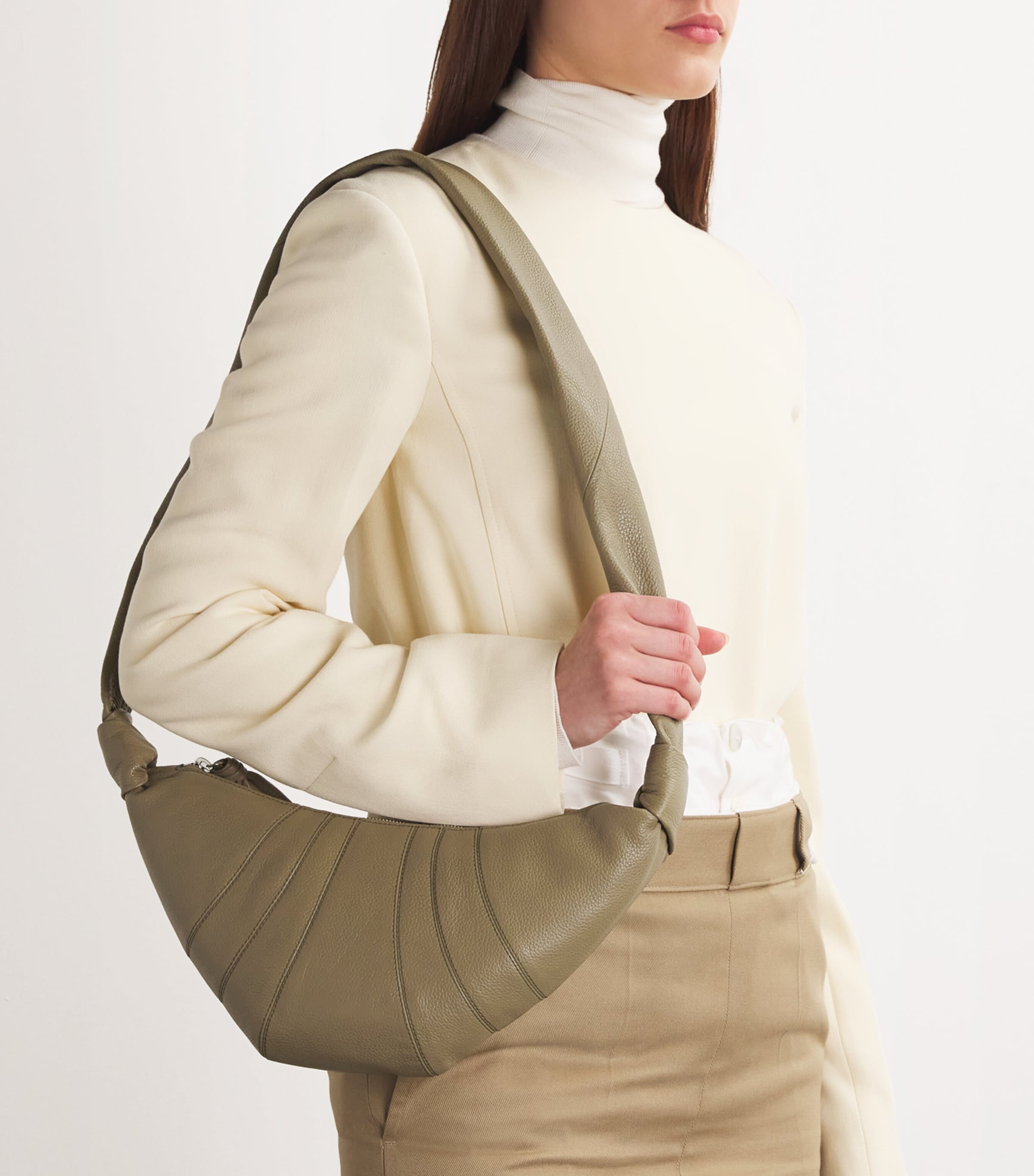 Lemaire Small Grained Leather Croissant Cross-Body Bag