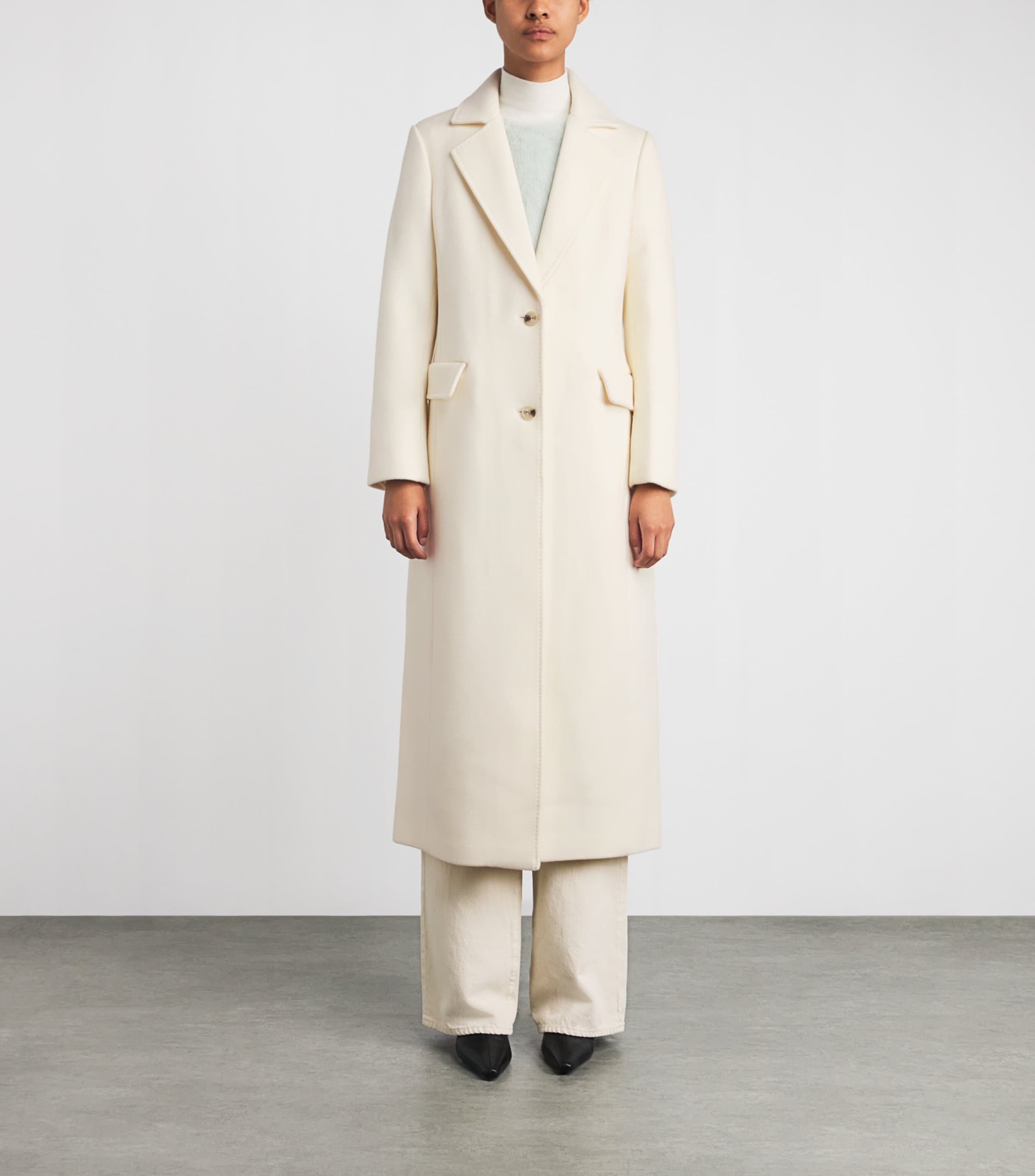 Mackage Womens Wool Corazon Trench Coat Cream Image 4
