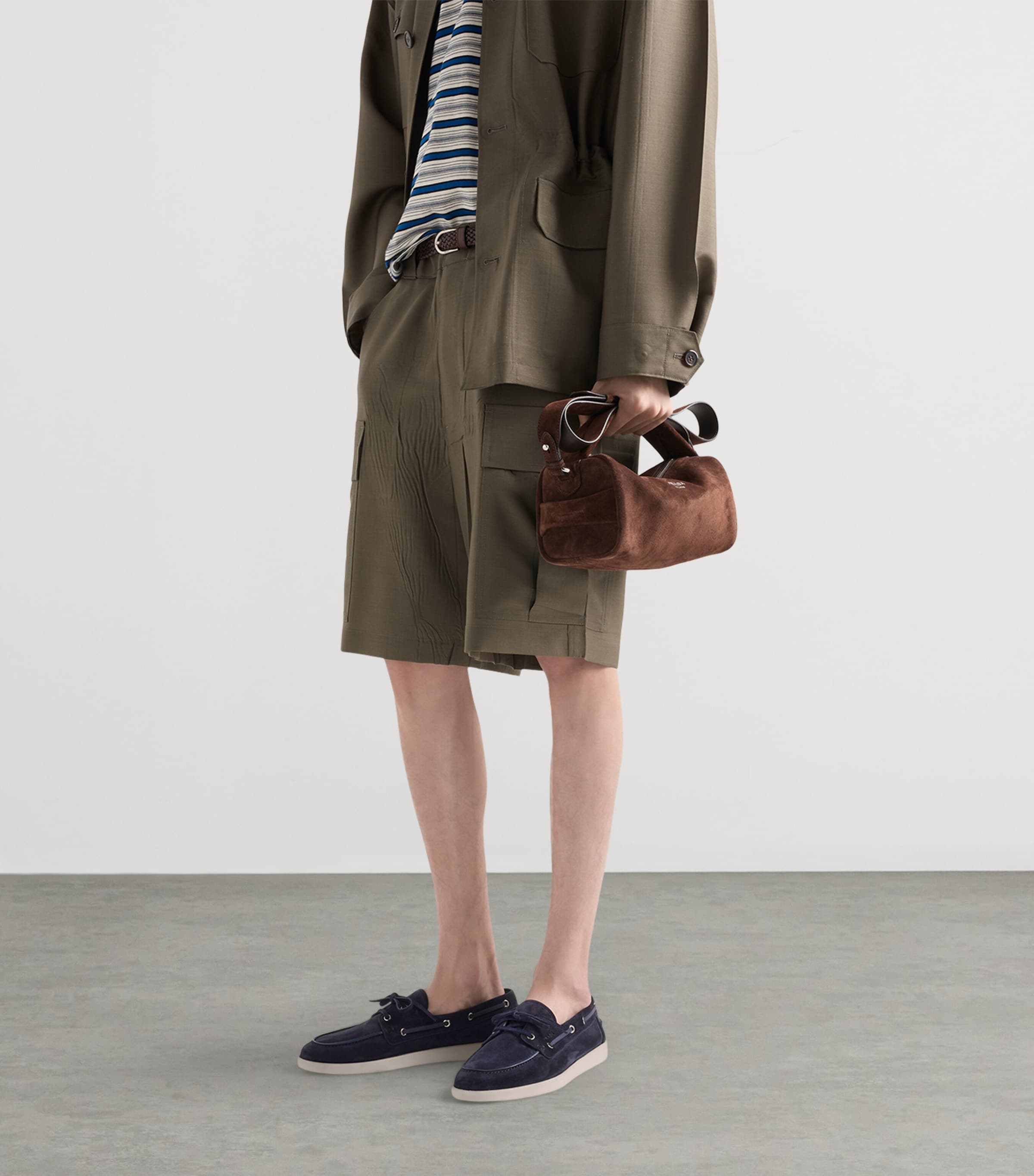 Prada Suede Boat Shoes Image 2