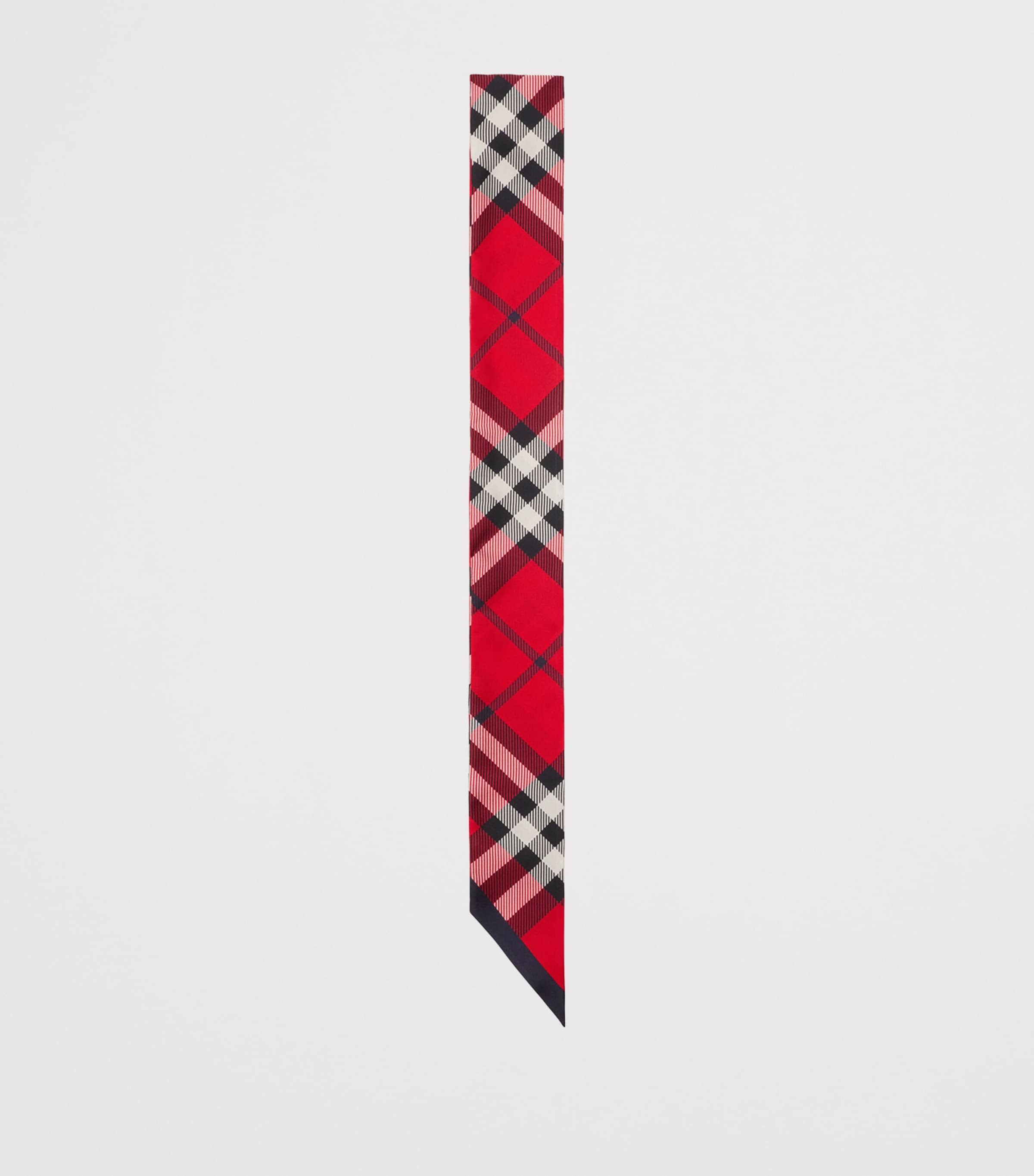 Burberry Silk Skinny Check Scarf Scarlett Image 2