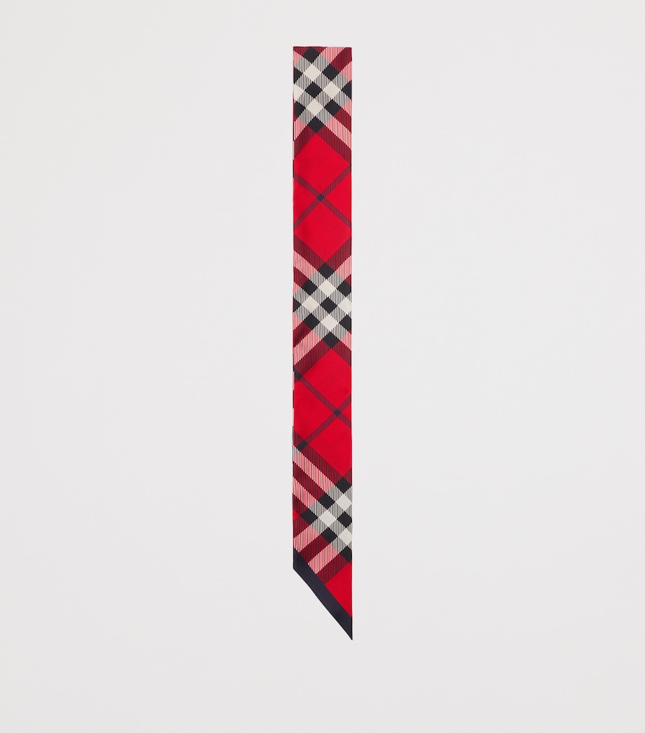 Burberry Silk Skinny Check Scarf Scarlett Image 2