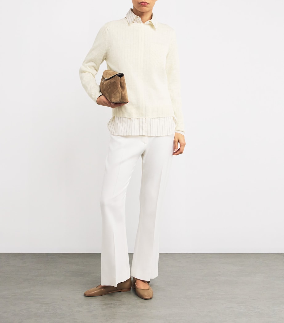 Linen Sweater WHITE Image 2