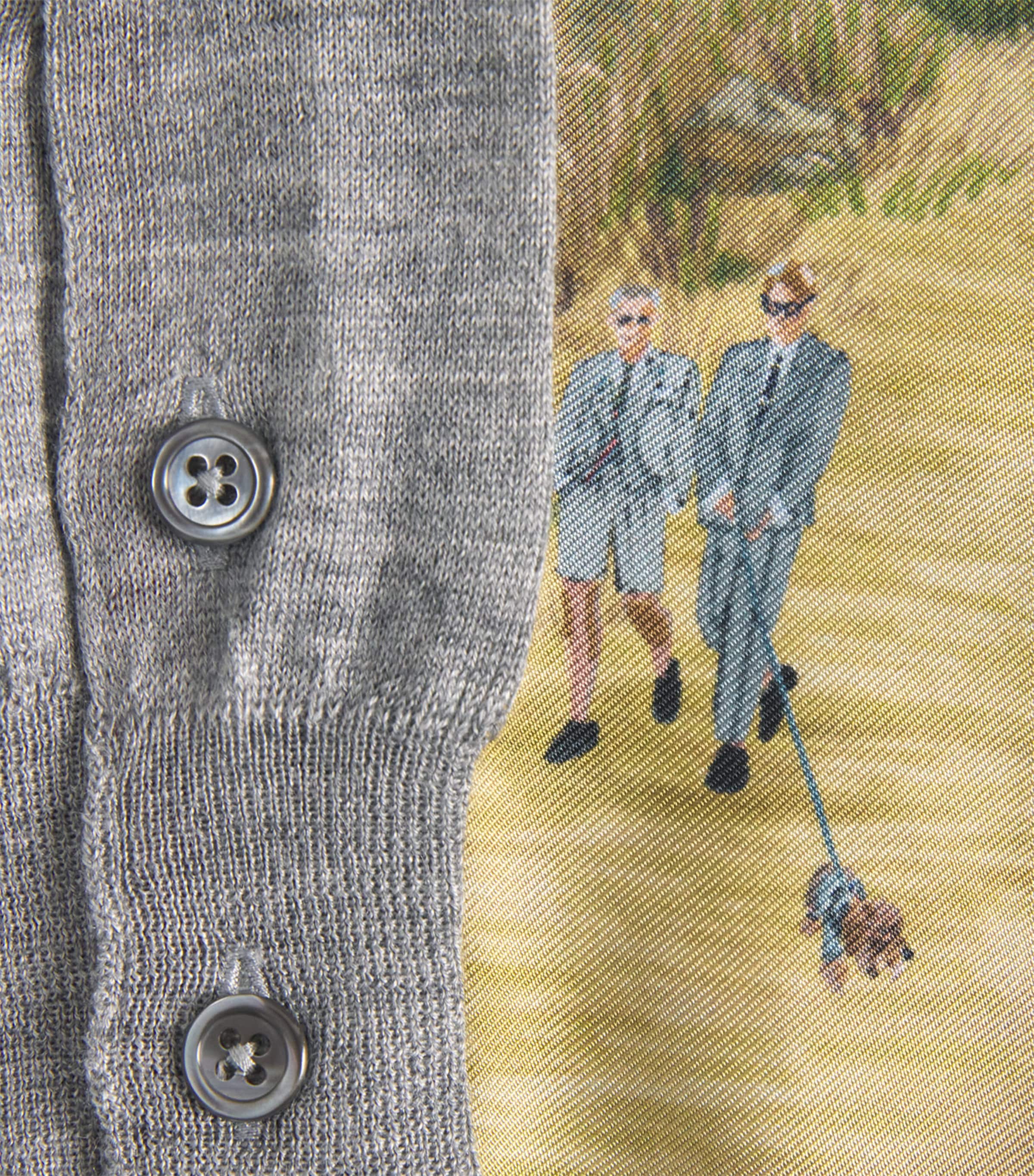 Thom Browne Womens Cashmere-Silk-Blend Nantucket Cardigan Lt Grey Image 6