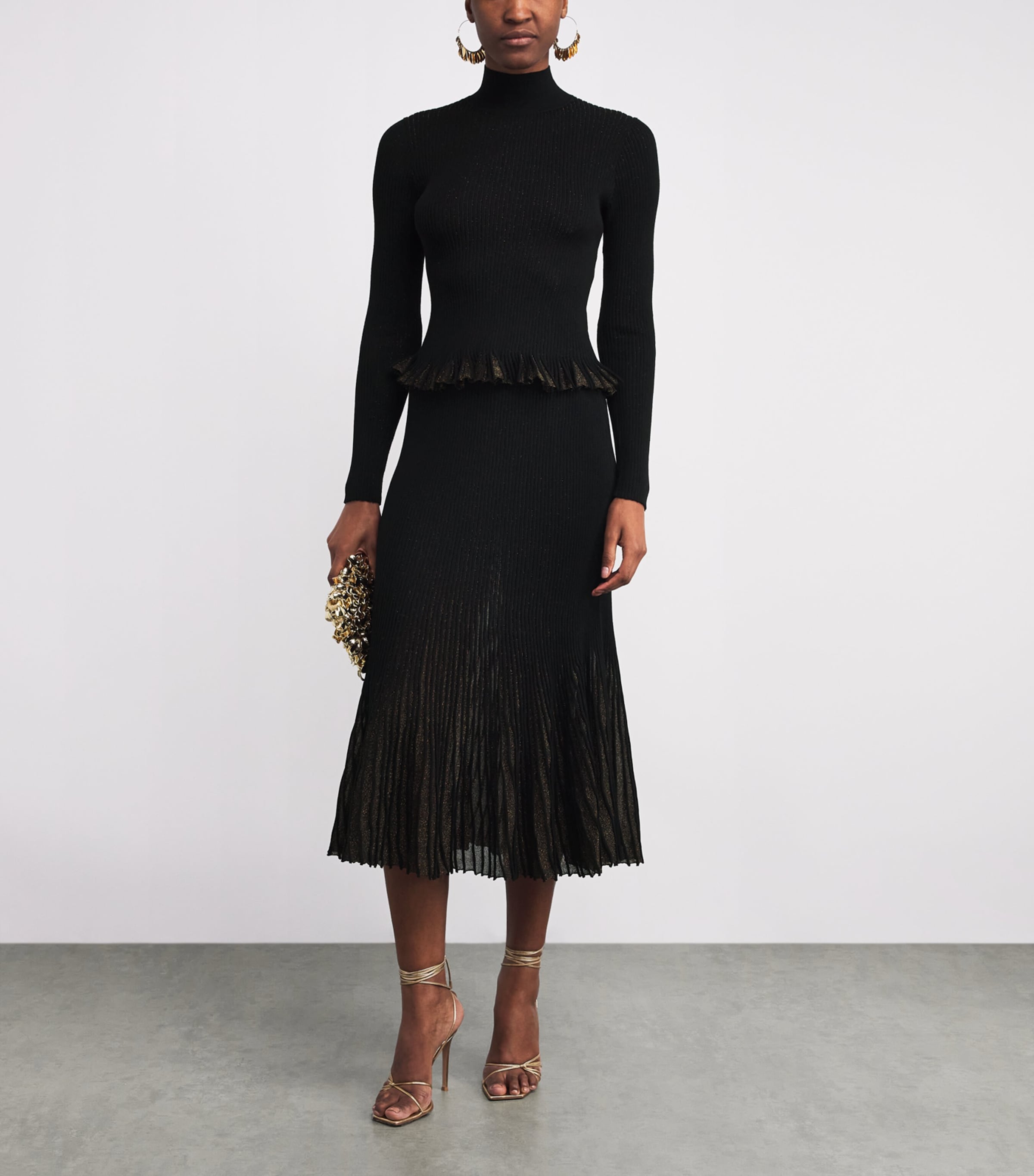 Ruffle-Detail Yulia Top NOIR Image 2