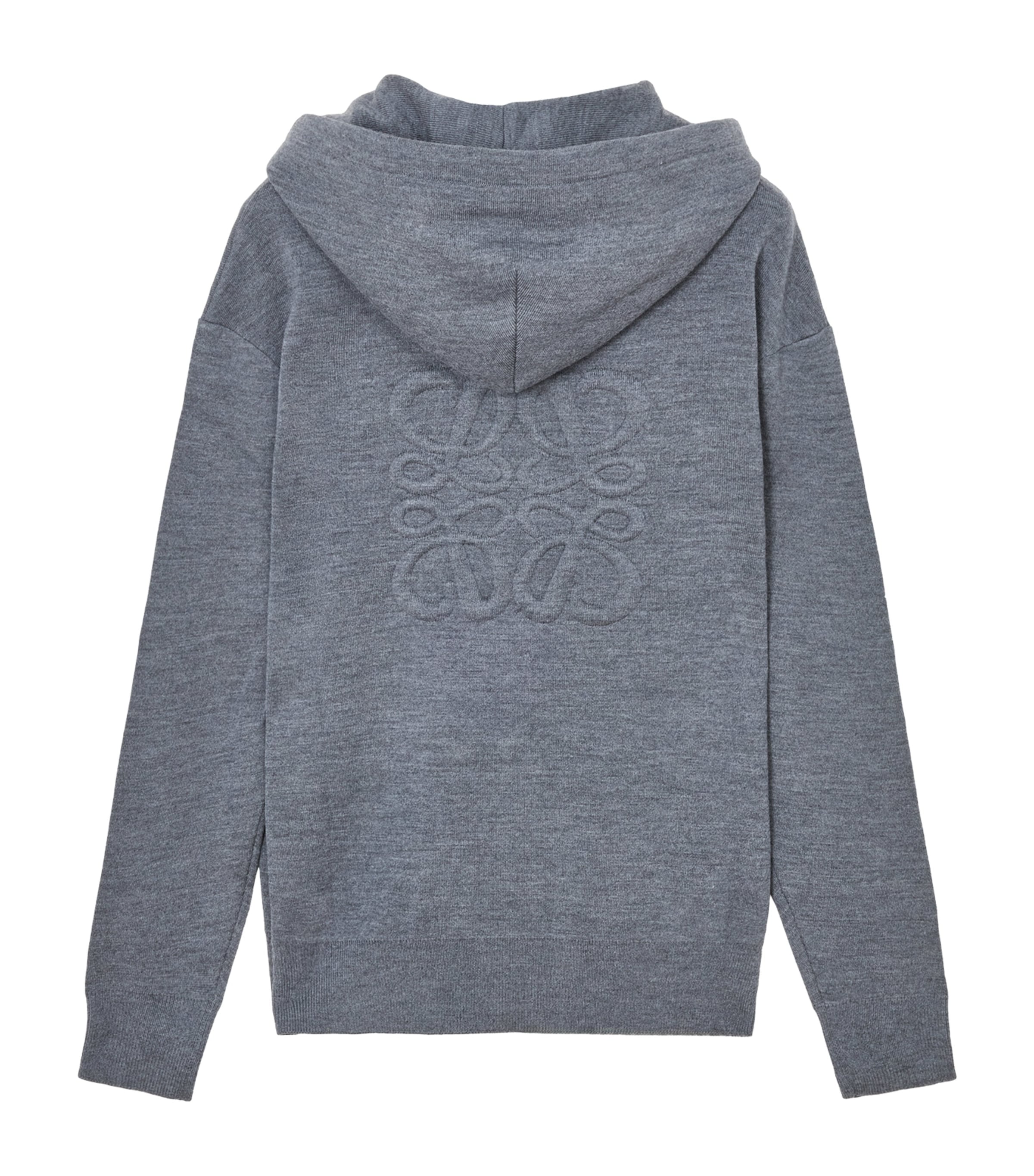 Wool Anagram Zip-Up Hoodie GREY MELANGE Image 2