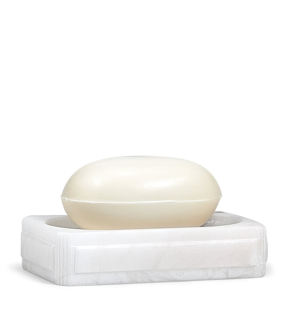 Alabaster Claudia Soap Dish (14cm x 10cm) WHITE Image 1