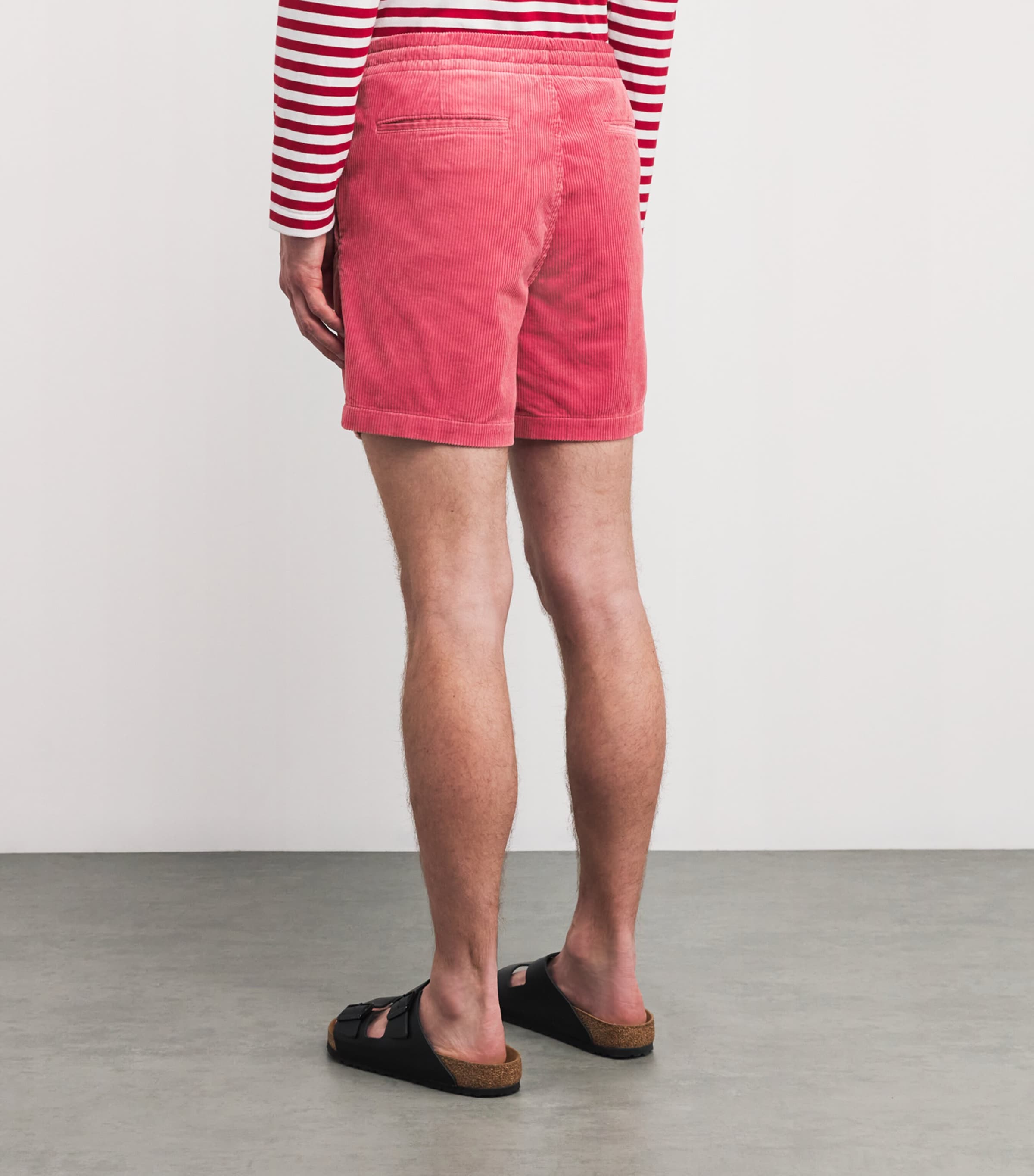 Polo Ralph Lauren Mens Cotton Corduroy Polo Prepster Shorts Red Image 4