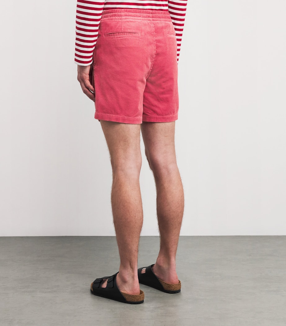 Cotton Corduroy Polo Prepster Shorts RED Image 4