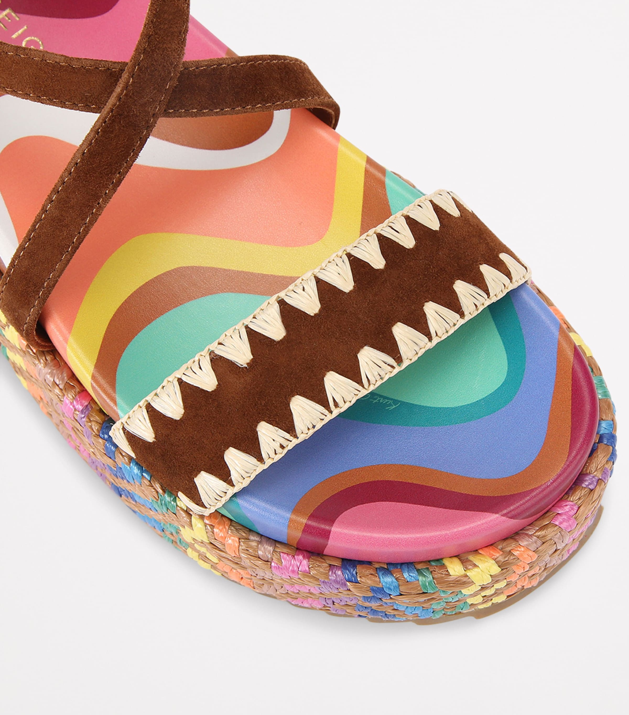 Kurt Geiger London Suede Chelsea Flatform Sandals Mult/other Image 3