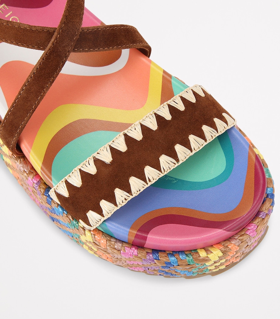 Kurt Geiger London Suede Chelsea Flatform Sandals Mult/other Image 3