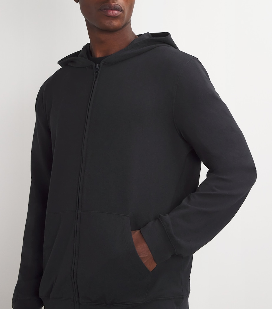 Jersey Lounge Zip-Up Hoodie OBSIDIAN Image 6