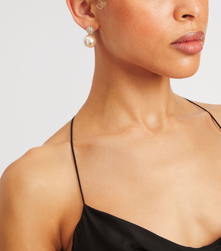 Jimmy Choo Auri Single Earring Gold/white/crystal Image 2