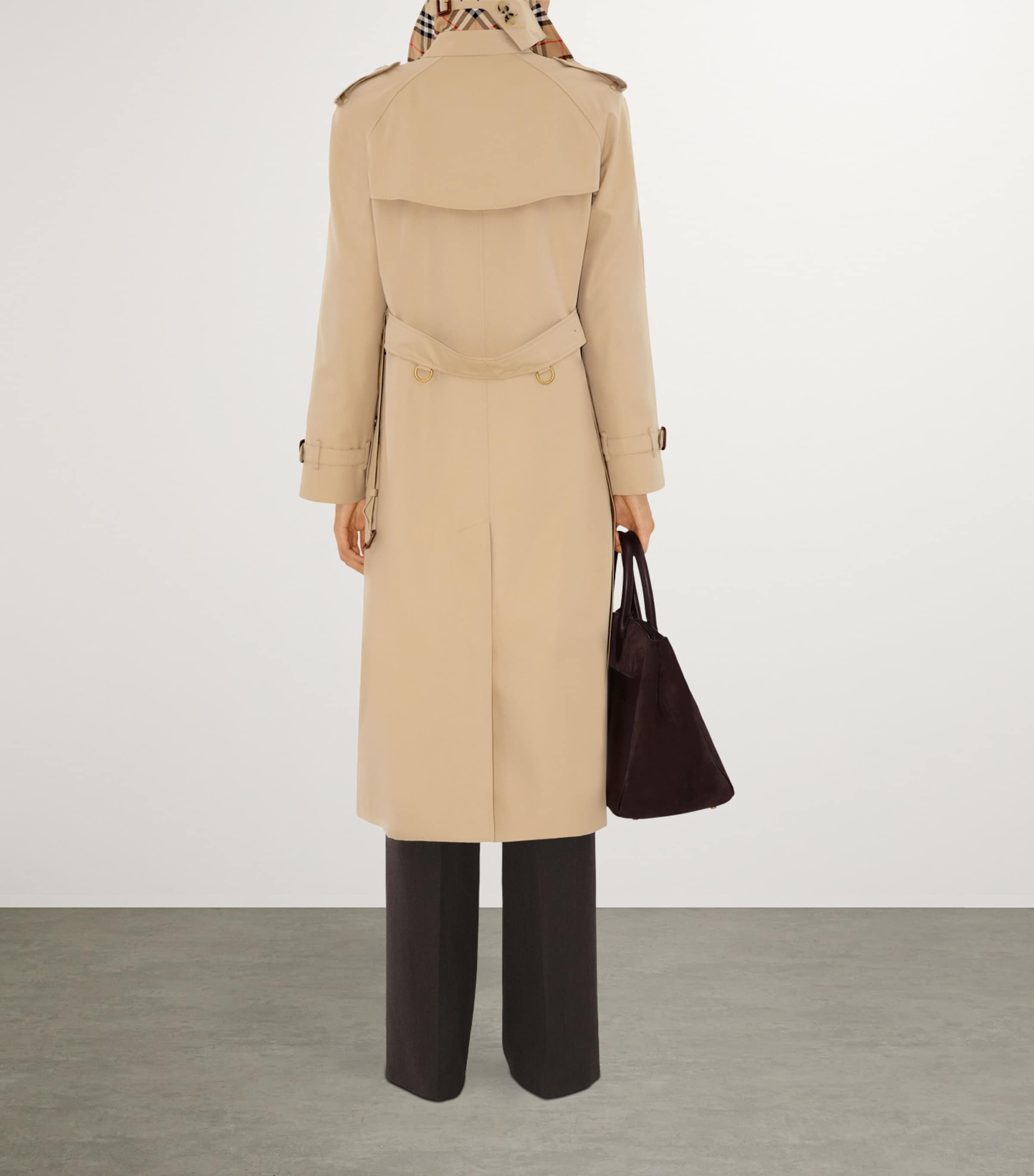 Burberry Gabardine Waterloo Long Trench Coat | Harrods DE