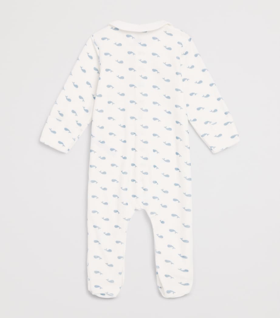 Petit Bateau Cotton All-In-One (0-24 Months) Marshmallow/rivi Image 2