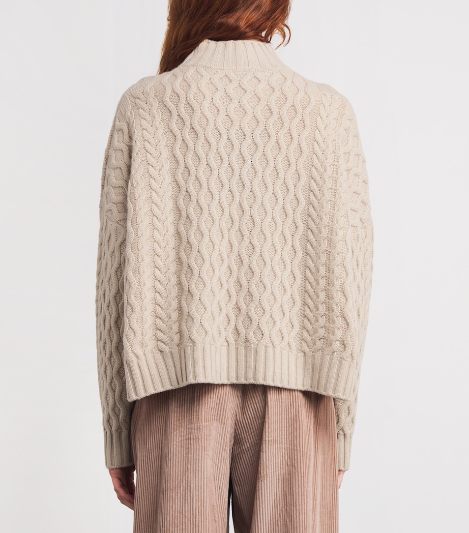 Virgin Wool High-Neck Sweater BEIGE Image 4