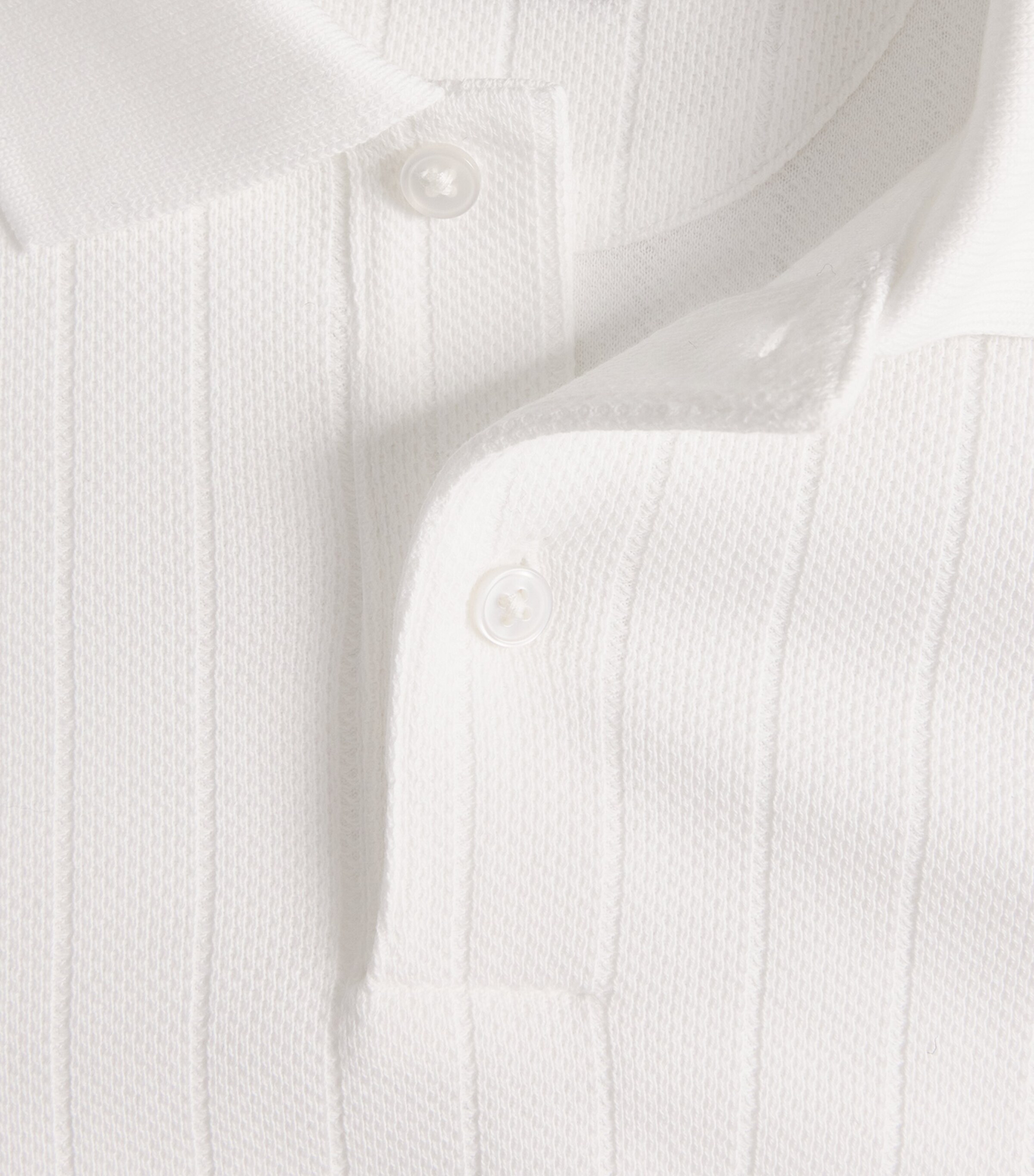 Vince Mens Pima Cotton Knit Polo Shirt Optic White Image 6