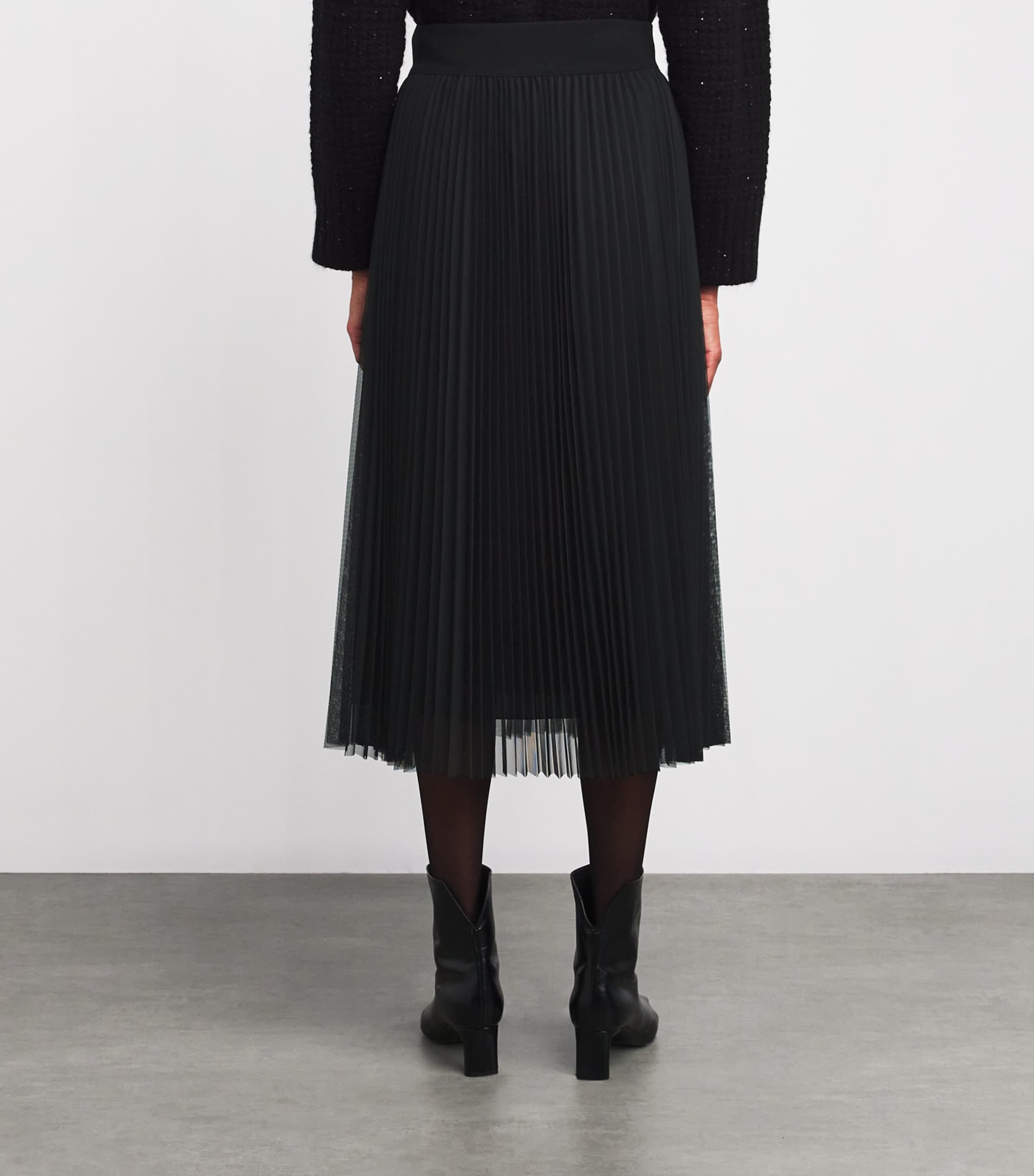 Fabiana Filippi Black Pleated Midi Skirt | Harrods UK Fabiana Filippi Black Pleated Midi Skirt | Harrods UK