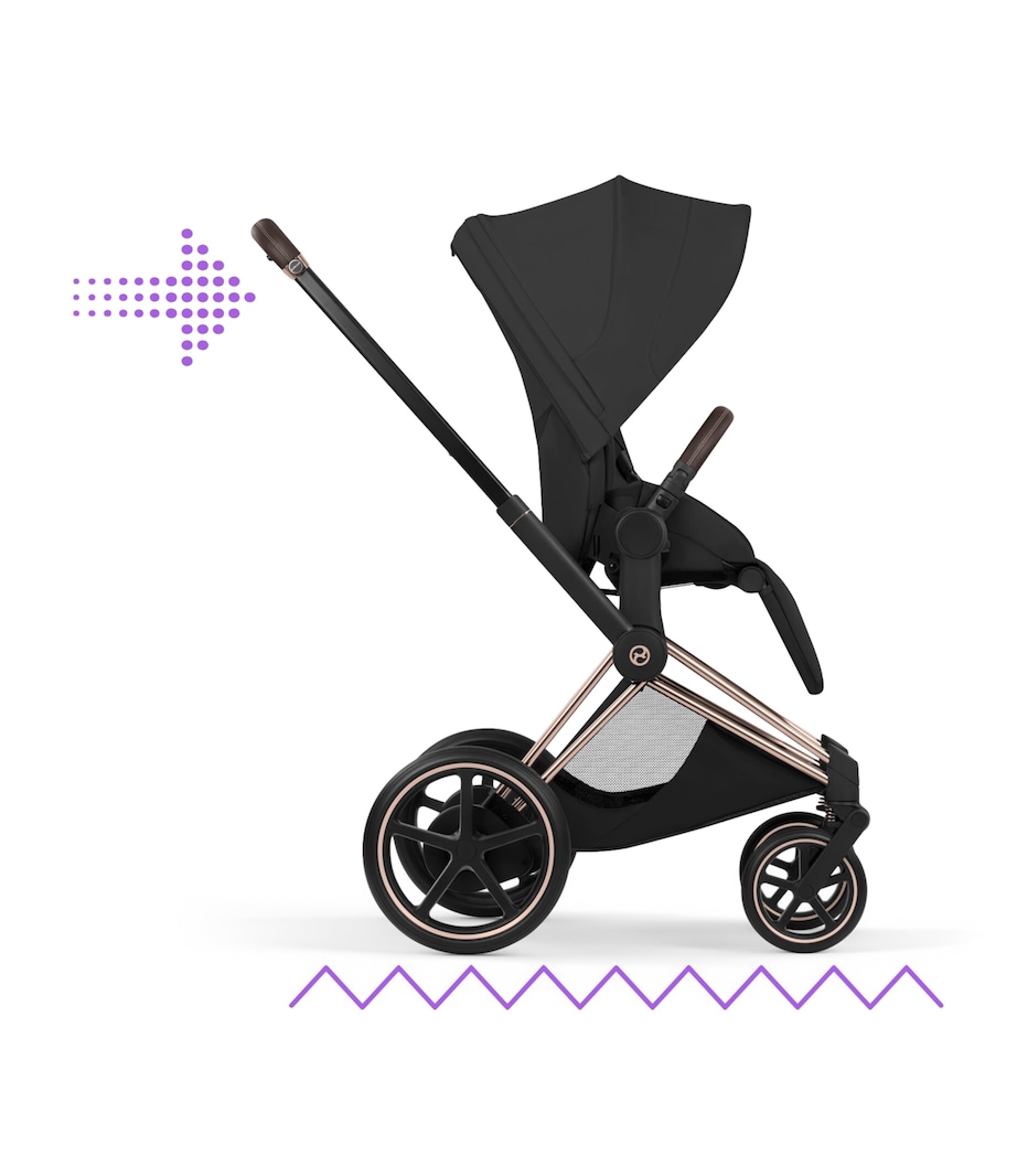 Cybex e-PRIAM Pushchair Frame - Platinum Style Collection Rosegold Image 3