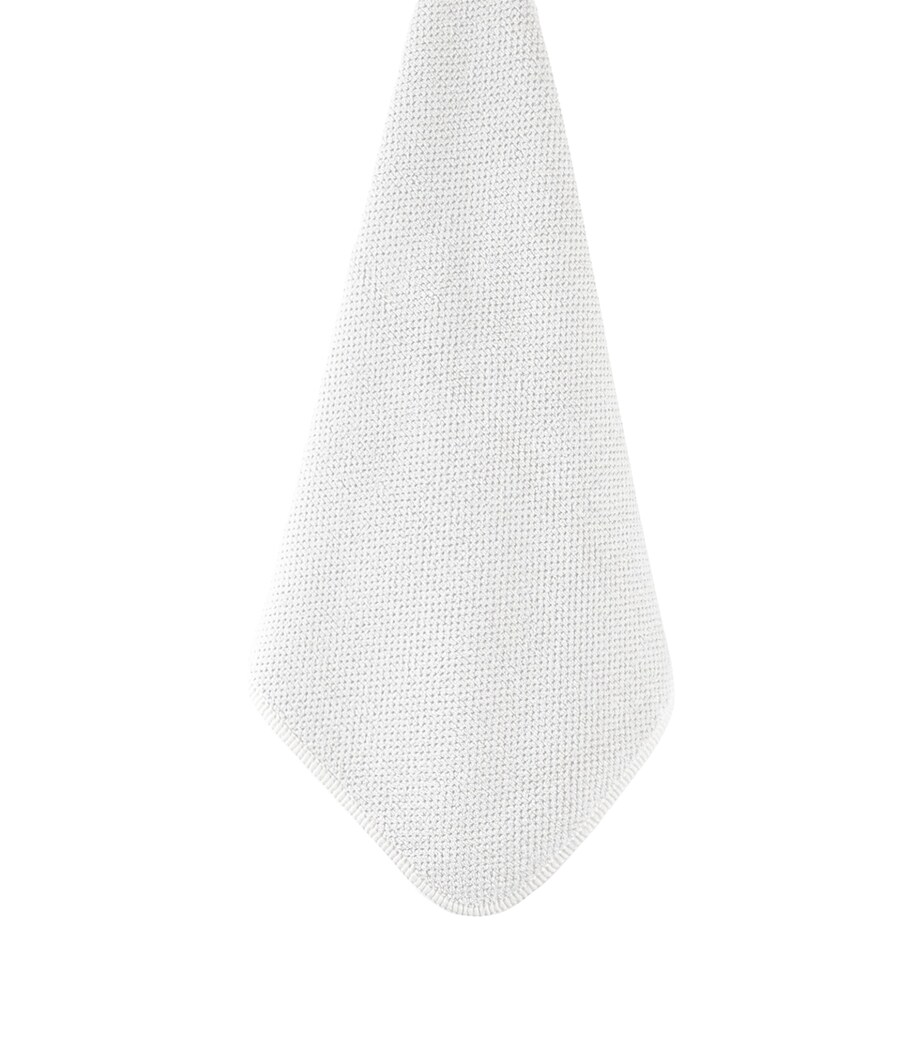 Set of 5 Bee Waffle Washcloths (30cm x 30cm) WHITE Image 3